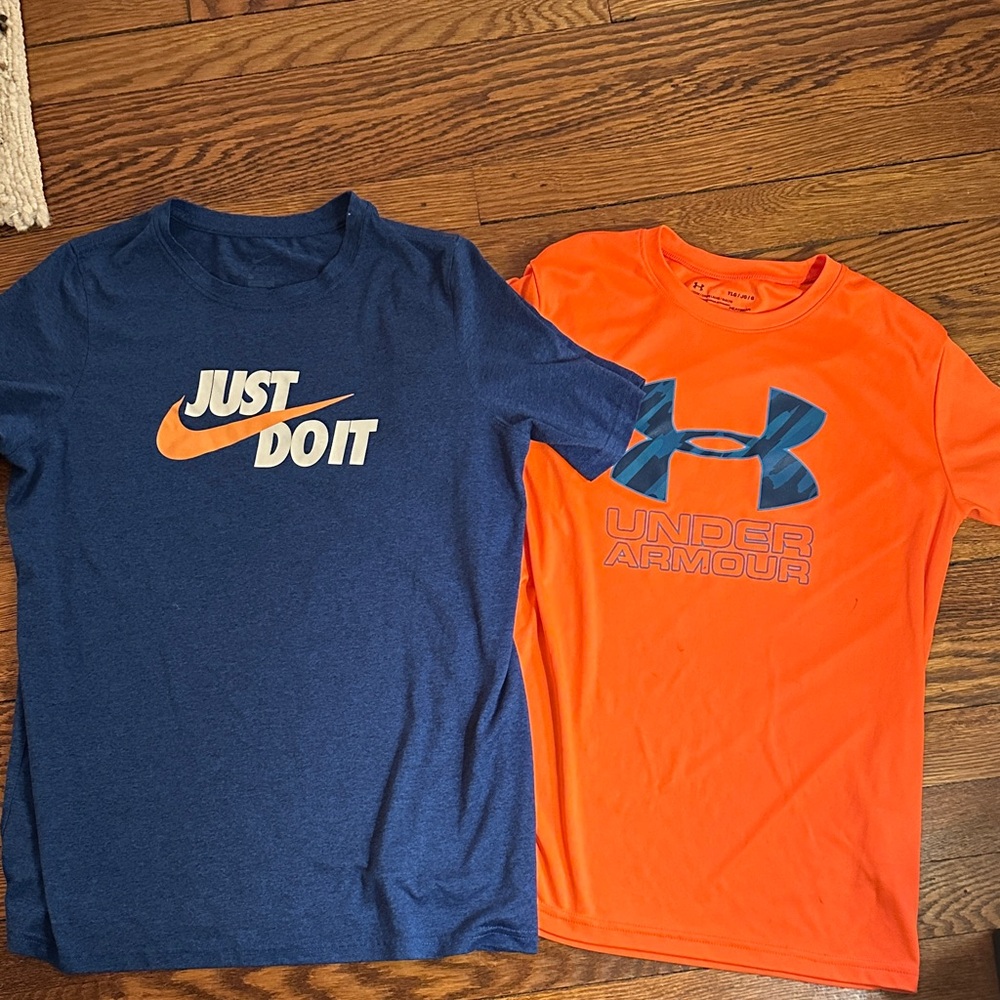 2 youth athletic tshirts